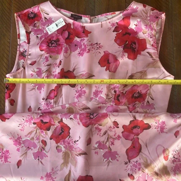 Women’s Talbots Floral Dress Sleeveless New NWT 16 Midi - Picture 5 of 7